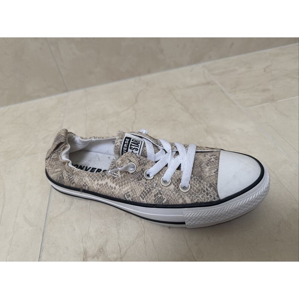 Converse Women Sz 8 8M Sneakers Chuck Taylor All Star Low Shoreline Snake Print